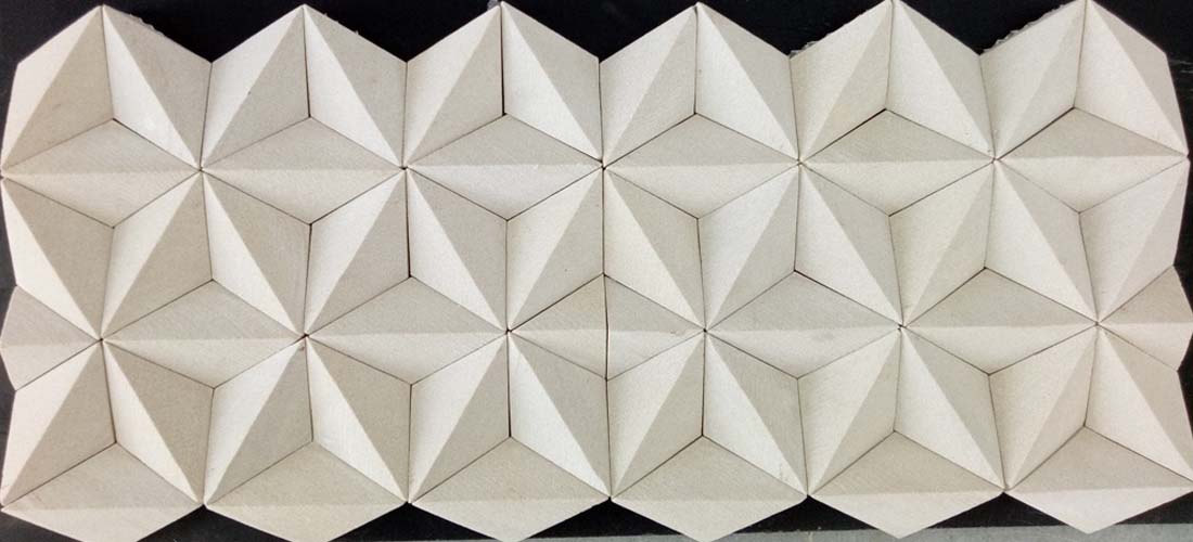 3D Design White Stone Mosaic Tiles 